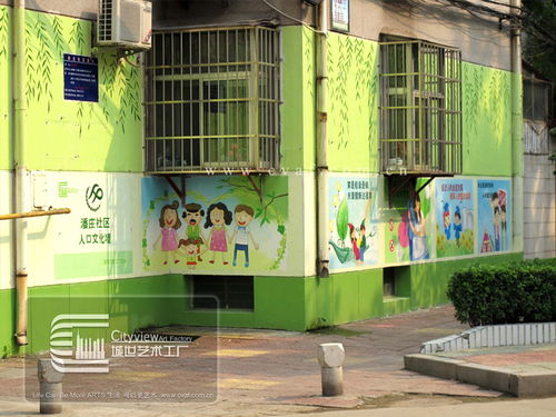 淄博城世艺术工厂墙绘 潘庄计生宣传的文化印记